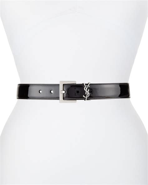 ysl logo belt in black leather|ysl belt size guide.